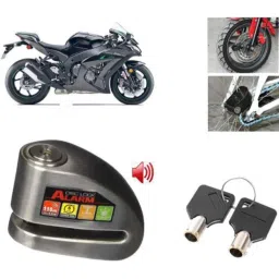 Auto Pearl Steel Black Anti-Theft Alarm Disc Brake Lock for Ninja ZX-10R SE BS6, Lock_414-picture-12