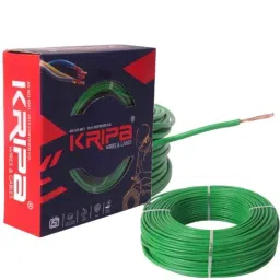 Kripa 1.0 Sqmm Single Core Green FR PVC Insulated House Wire, Elson15150, Length: 91 m-39