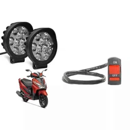 Cartronics 9 Round Cap Led Fog Light with On/Off Switch for Honda GraziaSet Of 2 Pcs, CAR-WJGN1W-picture-28