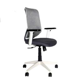 OOlive Breeza OC111 Breathable Mesh White &a; Grey Medium Back Ergonomic Chair, OCBBLMB0111-image-86