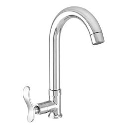 10X ST-2398 Brass 15 mm Silver Table Mount Swan Neck Tap-image-50