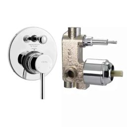 Cera Fountain Single Lever Wall Mount 5 Way Concealed Diverter, F2013711 + F4020101 (Pack of 2)-7