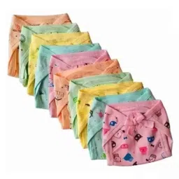 Fastgear Cloth Multicolour Tie Strip Diaper for New Born Baby, FG3219 (Pack of 10)-image-3