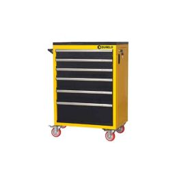 Durelo Steel Powder Coated Finish Yellow 7 Drawer Roller Cabinet, D24/7Y-15