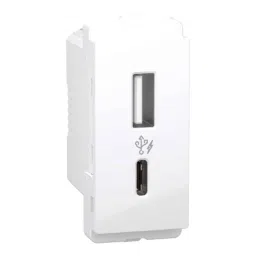 Schneider Electric Livia 1 Module A+C Type USB Charger, P7003_N-5