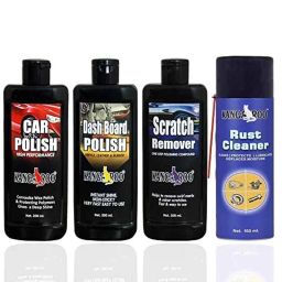 Kangaroo Car Care Kit with 200ml Car Polish, 200ml Dashboard Polish, 200ml Scratch Remover &a; 150ml Multipurpose Rust Cleaner Spray-2