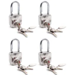 Harrison 60mm 12 Pins Mild Steel Square Padlock with 3 Computerised Keys, CX-3000-0557 (Pack of 4)-image-78