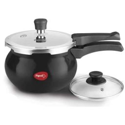 Pigeon Titanium 3 Litre Hand Anodized Black Handi Outer Lid Induction Bottom Pressure Cooker-picture-35