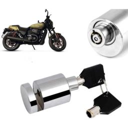 Auto Pearl Stainless Steel Silver Heavy Duty Anti Theft Motorcycle Disc Brake Lock, Lock-139-picture-34