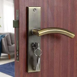 Voltizi 8 inch Stainless Steel 304 Antique Brass Finish Cylindrical Plate Mortise Door Lock Handle Set with Both Side Key 60mm Brass Cylinder, MG-1102-image-99