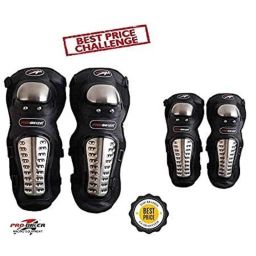AOW Knee Guard Knee Guard (Black) for Bikers and Riders (Pack of 4 PCS) KN-02-29
