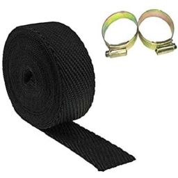 Meenu Arts Silencer Wrap Bike Exhaust Heat Shield for Royal Enfield 350 Twin Spark, (Black) Length-3 Metre-17