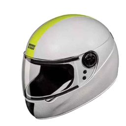 Studds Chrome Elite Expanded Polystyrene White With Fluorescent Yellow Strip Full Face Full Face Helmet, Size: Large-picture-5