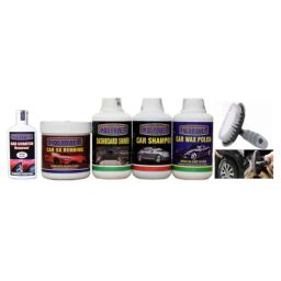 Indopower Ff1050 Dashboard Shiner, Car 5X Rubbing Polish, Car Wax Polish, Car Shampoo, Scratch Remover , All Tyre Cleaning Brush Kit, AHh1054-17