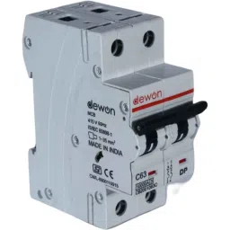 Dewon Electric 63A 10kA Double Pole MCB, CB2001063C-12