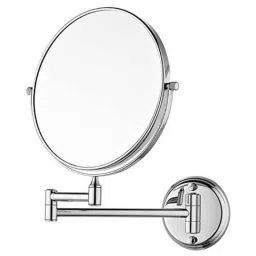 IRIS 8 inch Stainless Steel Silver Bathroom Mirror with 2X Magnifying &a; Wall Bracket with Adjustable Frame-image-25