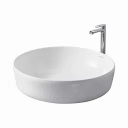 Uken Washbasin Basin For Bathroom Ceramic Wall Hung Table Top Premium Ceramic Wash Basin For Bathroom (Pearl)-image-6