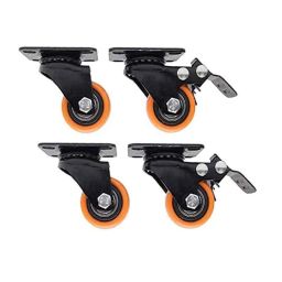 Galaxy 1.5 inch Polyurethane Orange Castor Wheel for Furniture (Pack of 4)-image-69