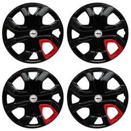 Prigan 4 Pcs 16 inch Polypropylene Black &a; Red Wheel Cover Set for TATA Altroz, Altroz-Oneboxred-16-picture-32