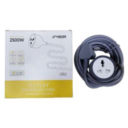 Fyber 10A PVC Grey Anti Flaming Outlet Extension Cord with 5m Cord Cable, IFOEC-05-image-6