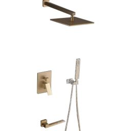 ZAP Elixir 5635 3 Pcs Brass Gold Divertor, Hand Shower &a; Shower Head Set-picture-36