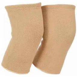 Kudize 2 Pcs Cotton Tubular Beige Knee Cap Support Set, Size: XXL-20
