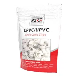 Rapid CCC 100 Pcs 32mm White Circle Cable Clip Set, R-1214 (Pack of 4)-picture-26