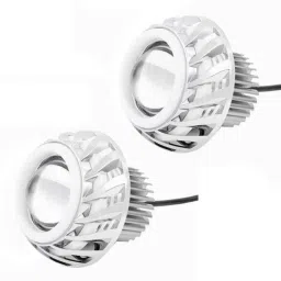 AllExtreme 10W High Intensity Blue &a; White LED Dual Ring COB LED Headlight with Hi &a; Low Beam for All Bikes, AX-PRO6 (Pack of 2)-31