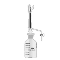 Glassco 100ml Boro 3.3 Glass Automatic Zero Burette with 2000ml Bottle &a; Glass Stopcock, 121.522.04-40