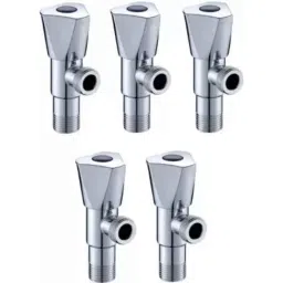 Senkiddpro Triangle Brass Chrome Finish Wall Mounted Angle Wall Cock (Pack of 5)-image-21