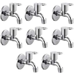 IRIS MAX Brass Chrome Finish Long Body Bib Cock (Pack of 8)-15