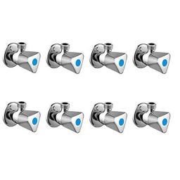 Zesta Jazz Stainless Steel Chrome Finish Angle Valve with Flange (Pack of 8)-picture-2