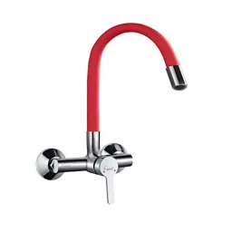 Aquieen Fusion Brass Red Wall Mounted Single Lever Sink Mixer with Provision for Hot &a; Cold Water-picture-38