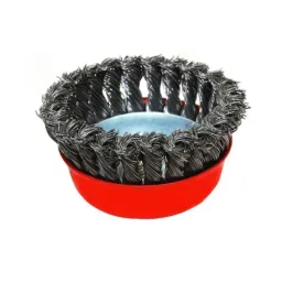 Jon Bhandari 3 inch Red Knotted Steel Wire Cup Brush, B-013-image-98
