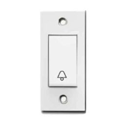 Goldmedal Nixon G-Click 10A 2 Module Digital Silver Bell Push Switch with LED Indicator, 102764-29