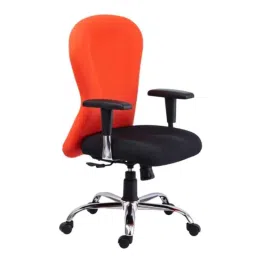 HUMAN METHOD VINTAGE MB Medium Back Steel Black &a; Orange Executive Chair with Multi Lock, HMVX-image-94