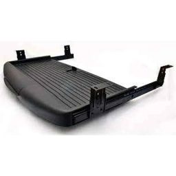 Implemental 21.5 inch Plastic Keyboard Slide Out Mouse Tray with Zinc Channel for Desktop-32