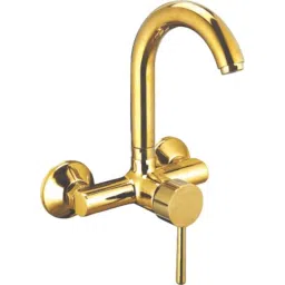 Azaro Brass Gold Plated Single Lever Sink Mixer, BOL-130-picture-3