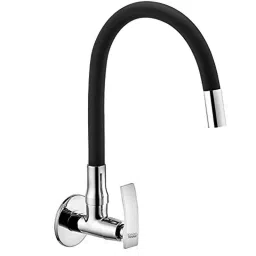 Spazio Pulse Brass Chrome Finish Sink Tap with Flexible Swivel Spout &a; Wall Flange by Moglix-picture-19