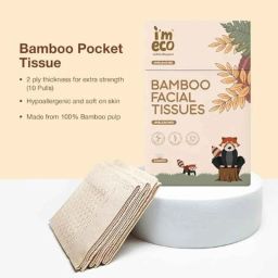 Im Eco 2 Ply 10 Pulls Bamboo Hanky Facial Tissue Paper, IMEBFT10 (Pack of 10) image 2