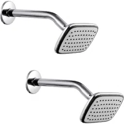 Prestige Dolphin 4 inch Brass Chrome Finish Rain Flow Shower Head with 9 inch Arm (Pack of 2)-picture-13