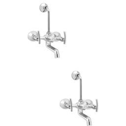 Prestige C-2 Brass Chrome Finish Wall Mixer with Bend (Pack of 2)-41