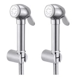 Joyway Dolphin Brass Chrome Finish Silver Health Faucet with 1m Flexible Tube &a; Wall Hook (Pack of 2)-picture-18