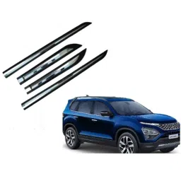 SureStrive 4 Pcs Black &a; Silver Side Door Car Beading Set for Tata Safari 2020 Onwards-42