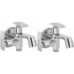 Prestige Passion Brass Chrome Finish 2 Way Bib Cock with Wall Flange (Pack of 2)-image-83