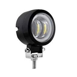 AOW 3 Inch Round White Single Fog Light with Blue Halo Angel Eye Ring For Honda Dio Bs5 (Metal Body) 20w-22