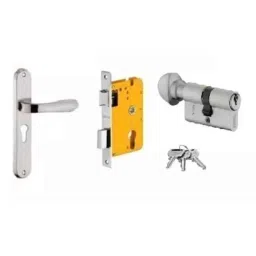Dorset HL Series Pontus 60mm Stainless Steel Door Handle Lock Set with Knob &a; Key (Pack of 3)-picture-25