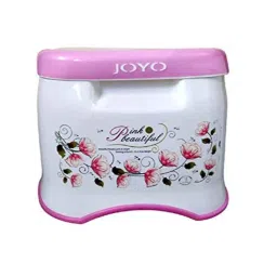 Joyo Super Plastic Pink Medium Square Bathroom Stool with Free Lasaani 1000ml Water Bottle-image-5