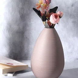 Decor de Maison Klova Pink Textured Metal Large Flower Vase-image-51