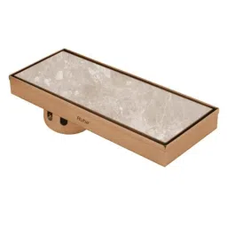 Ruhe 18x5 inch Stainless Steel 304 Rose Gold PVD Coated Marble Insert Shower Drain Channel, 16-0226-16-picture-7